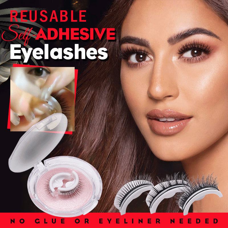 Reusable 3D Mink Lashes Natural False Eyelashes Self-adhesive Fake Glue-free Lashes Makeup Eyelash Extension Silk Eyelashes - vividbella