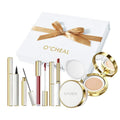 Cosmetics Makeup Lipstick Gift Box, six-piece peach blossom set, ivory color.