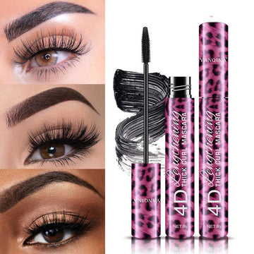 Makeup Red Leopard Eyeliner and Mascara Set with packaging and mascara brush, model 8836.