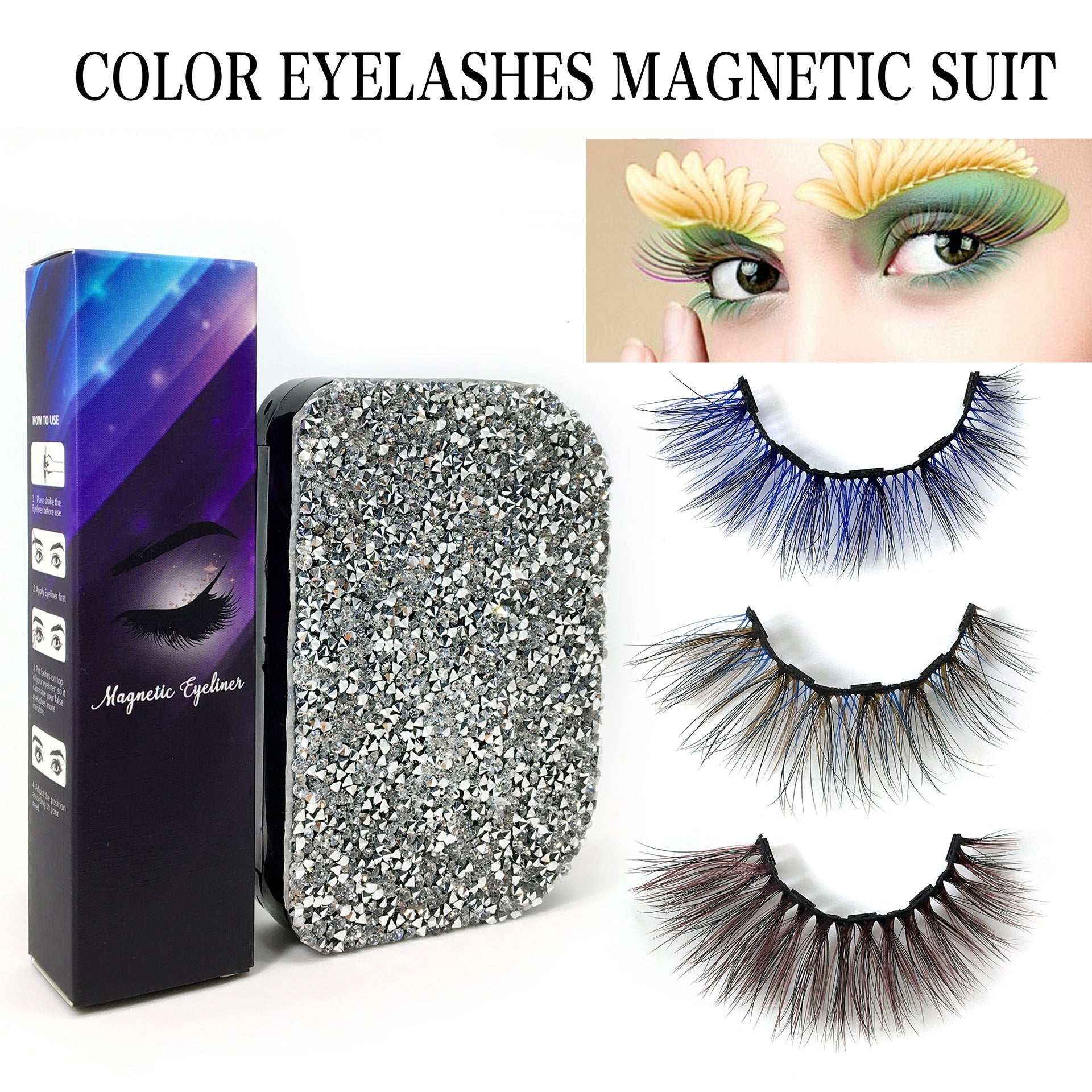 Color False Eyelash Magnetic Eyelash Liquid Set Magnet False-Vividbella