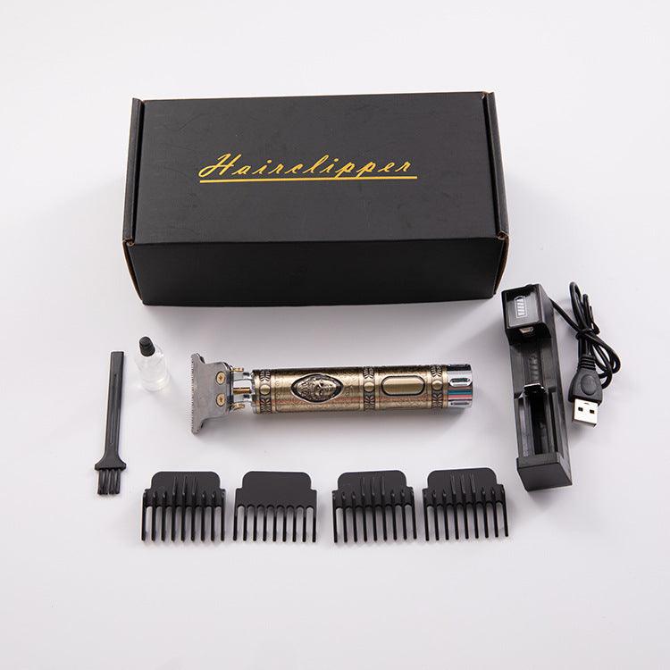 Electric Hair Clipper Men's Oil Head Electric Hair Clipper Hair Clipper Set Electric Hair Clipper Buddha Head Retro Household Cross-Border - vividbella