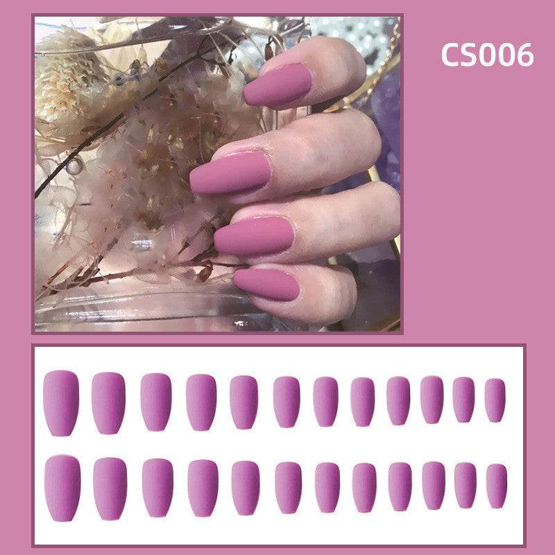 Fake Nails Wear Nails Autumn And Winter Frosted Personality Waterproof Ballet Nails - vividbella