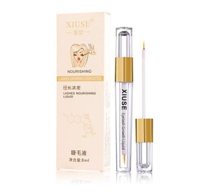 Eyelash Growth Liquid Nourishing Liquid, 8ml transparent formula with applicator brush and packaging, Model 8710.