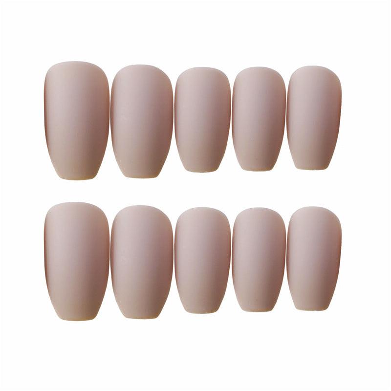 24 pieces of ballet khaki matte false nails - vividbella