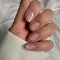 Mid-Length Press On False Nails Gradient Easy Wear Franch Reusable Natural - vividbella