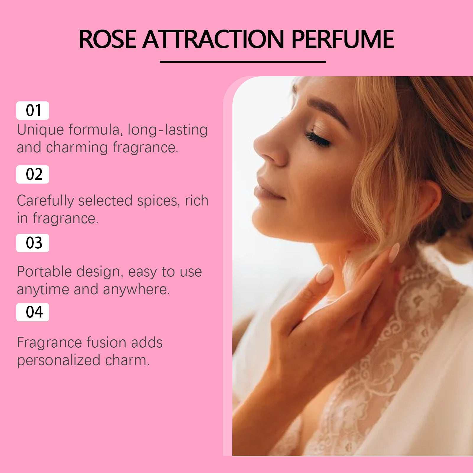 Rose Light Perfume Perfume Natural Portable Portable - vividbella