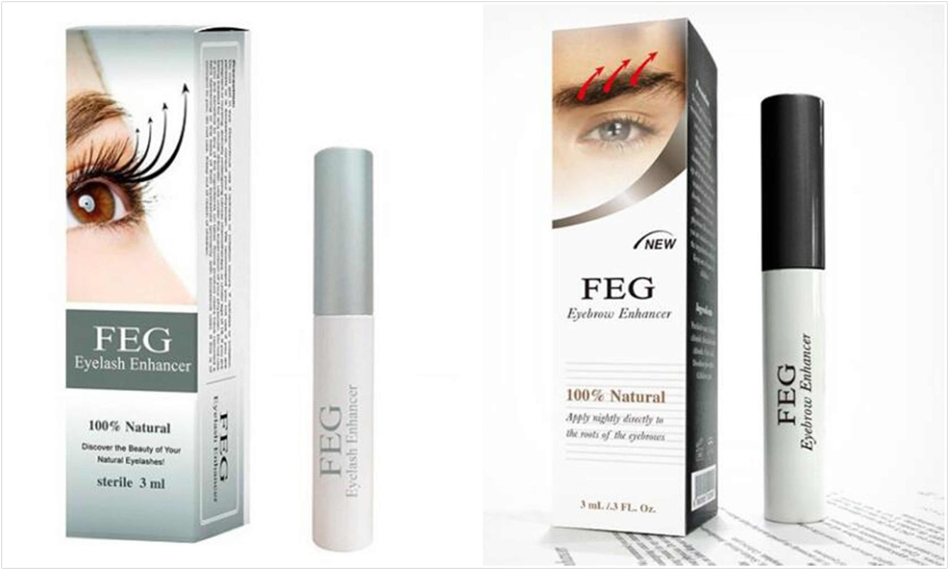 FEG Eyelash Enhancer for improved lash and brow health.