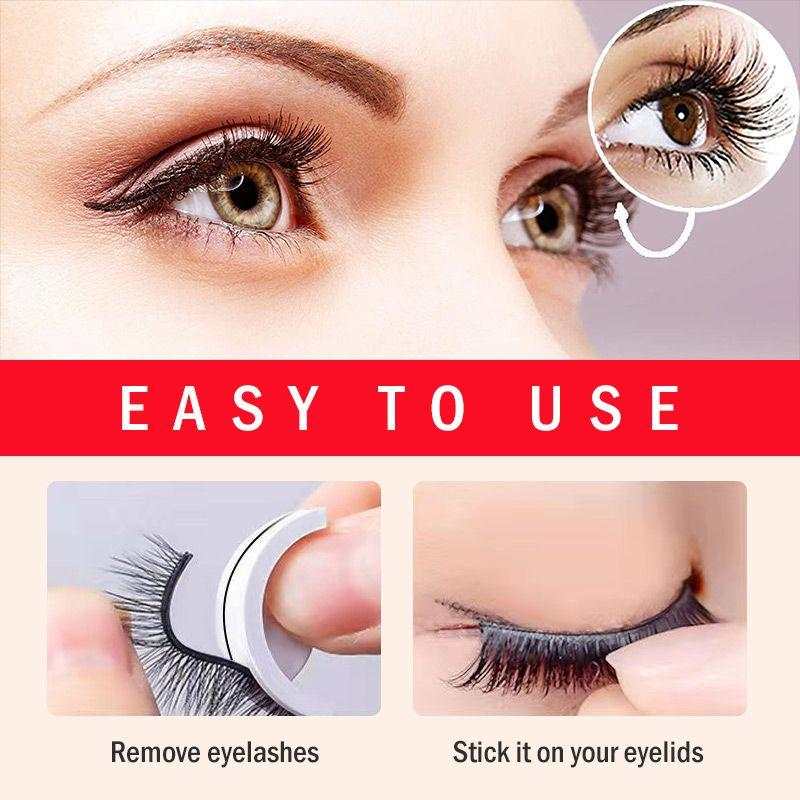 Reusable 3D Mink Lashes Natural False Eyelashes Self-adhesive Fake Glue-free Lashes Makeup Eyelash Extension Silk Eyelashes - vividbella