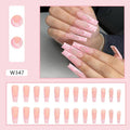 Heart Stripe Fake Nails - vividbella