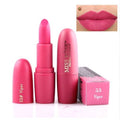 Matte moisturizing lipstick in vibrant pink shade with packaging, long-lasting wear without fading - Vividbella