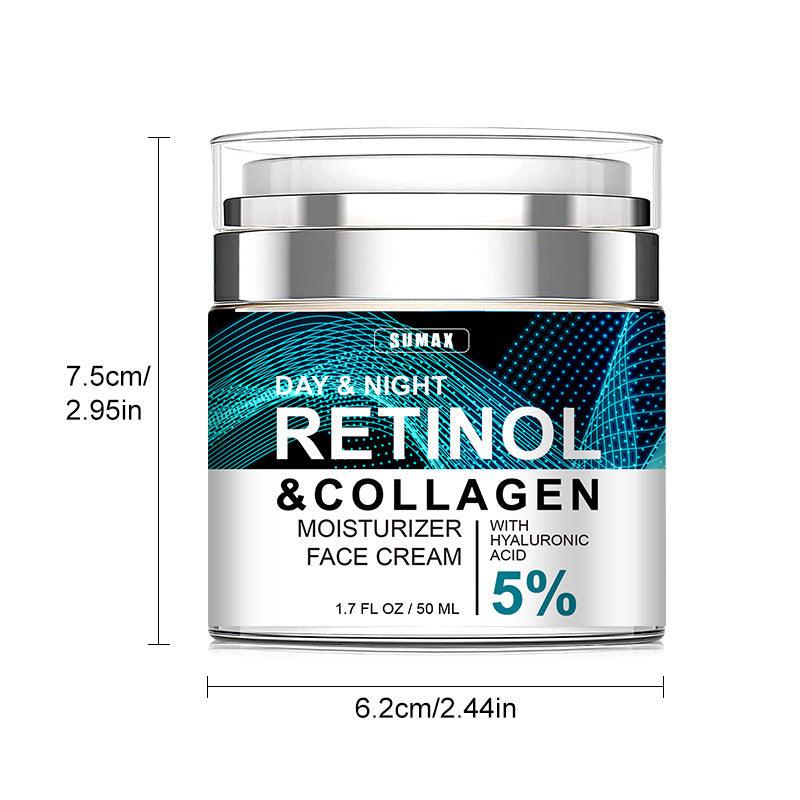 Advanced Retinol Collagen Cream For Face With 5  Hyaluronic Acid Anti-Aging Cream Anti Wrinkle Reduce Fine Lines Lifting And Firming Cream 24-Hour Facial Care Suitable For All Skin Types - vividbella