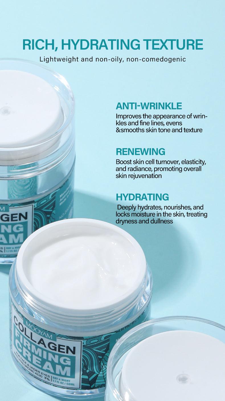 Anti-wrinkle face cream with hyaluronic acid, rich hydrating texture, 1.7 oz.