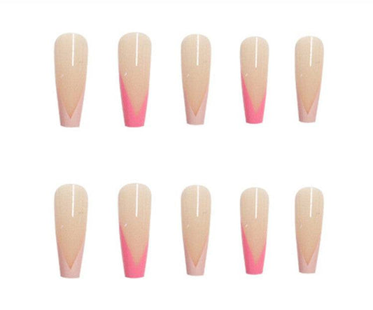 French European And American Long Ballet Fake Nails - vividbella