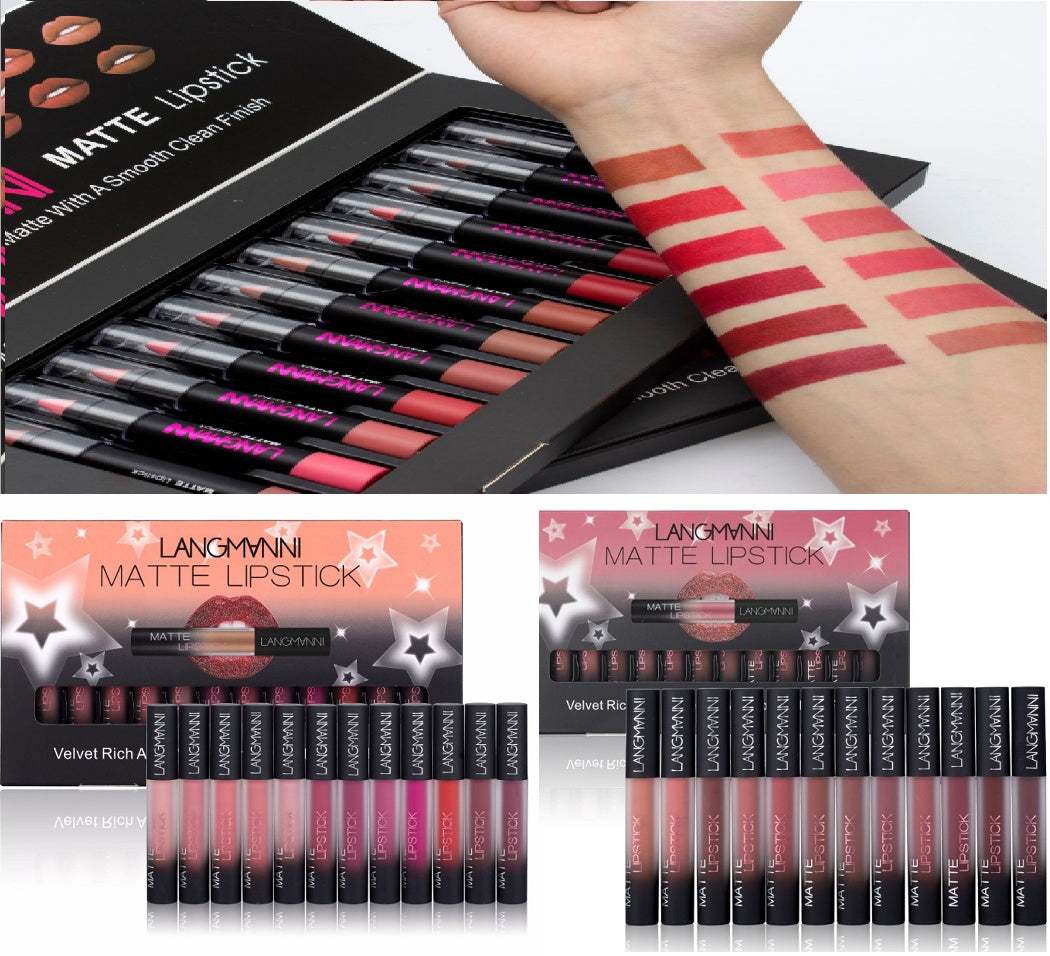 Matte Lipstick Waterproof Long-lasting Velvet Lipstick Set - vividbella