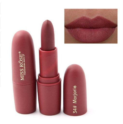 Matte moisturizing lipstick in shade 34# Marjorie with long-lasting, fade-resistant formula - Vividbella