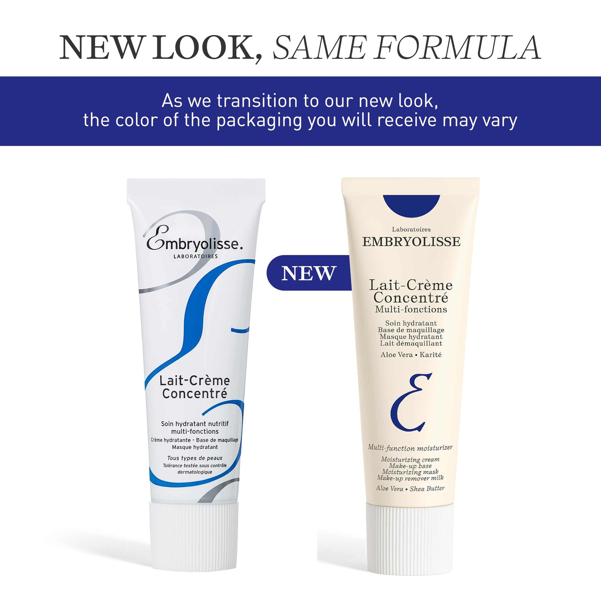 Embryolisse Lait-Crème Concentré multifunction moisturizer and primer in new packaging design.