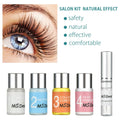 Eyelash lifting set with perm solution, neutralizer, collagen conditioner, and glue remover.