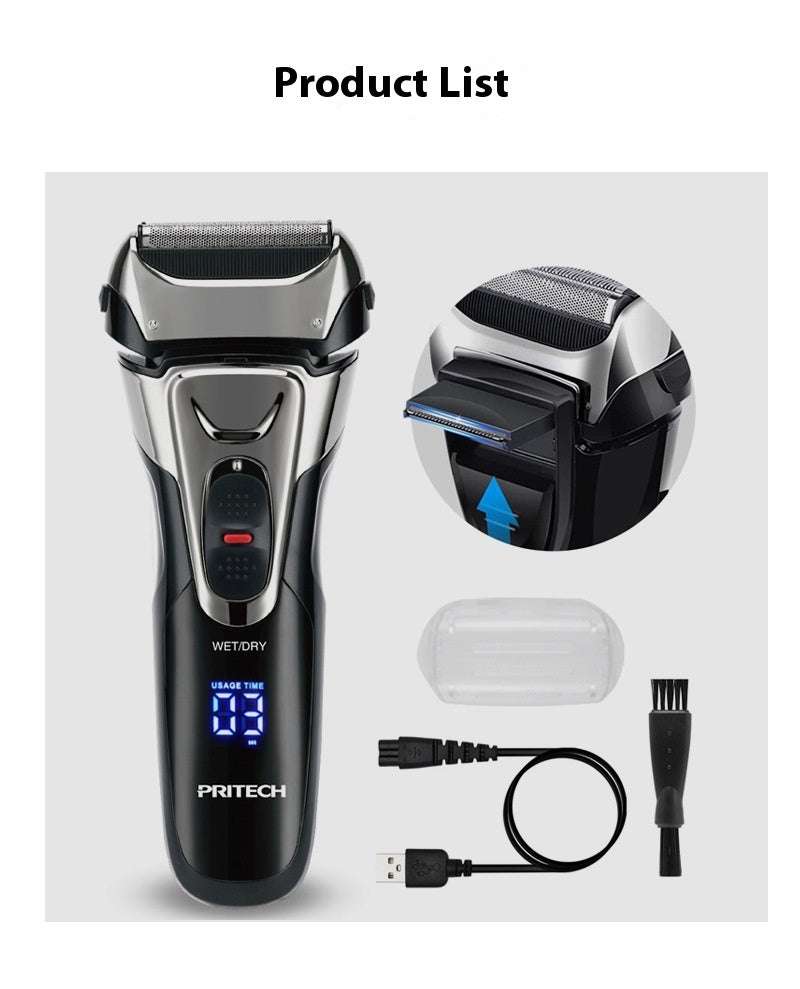 Electric Shaver LED Display Professional Shaver Reciprocating Multifunctional Shaver - vividbella