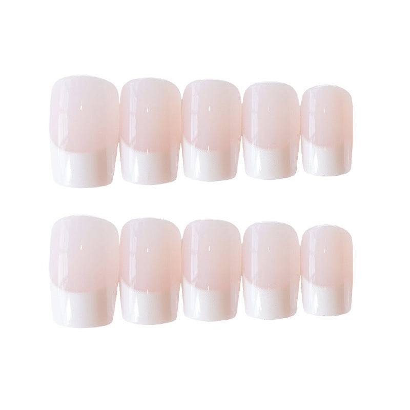 24 Pieces Of French Long Fake Nails - vividbella