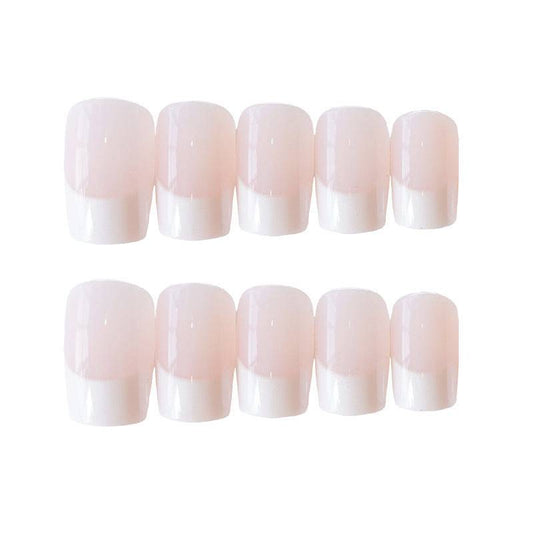 24 Pieces Of French Long Fake Nails - vividbella