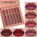 Liquid Lipstick 6-Color Set with Smooth Velvety Texture and Long-Lasting Waterproof Formula.