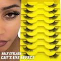 Mermaid Shop Half Lashes 5/7/10 Pairs Half Lashes Soft Natural Cat Eye Lashes Makeup Tool Fake Eyelashes Extension Fluffy Faux Cils - vividbella