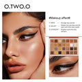 O.TWO.O 28 Colors Eyeshadow Palette  High Pigment Metallic Makeup - vividbella