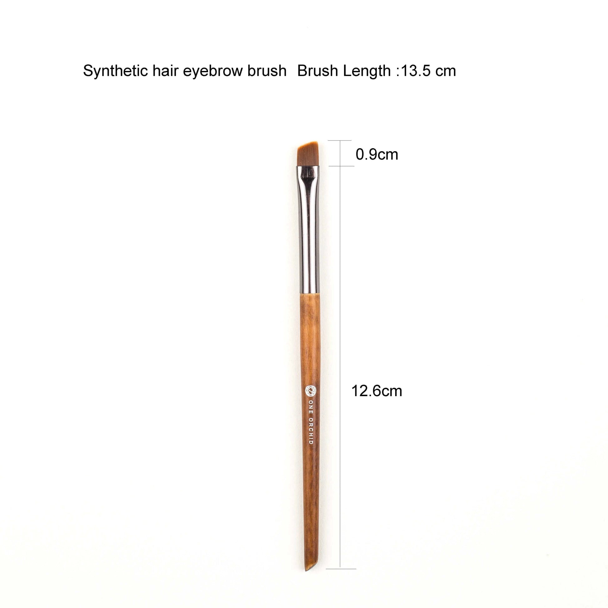 Shinedo horse hair eyeshadow makeup brush with wooden handle and dark brown aluminum ferrule.