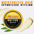 360 Styles Wave Butter and Control Pomade for Silky Shine with Shea Butter, Moisture, and Layered Waves