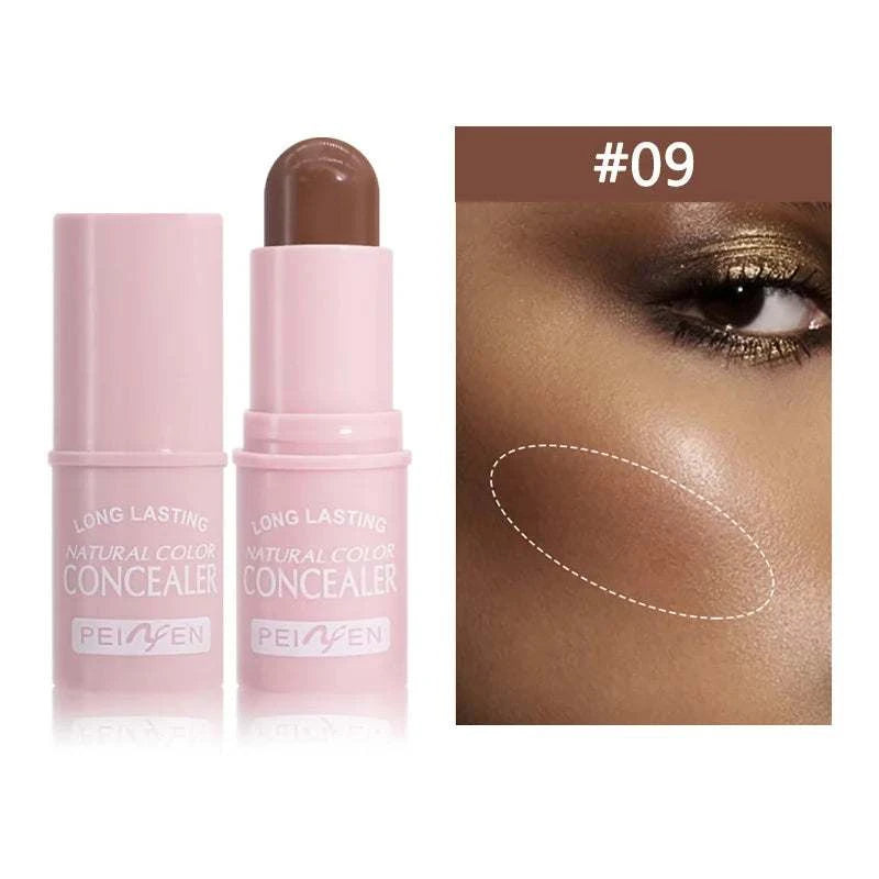 QIBEST Cream Contour Stick, versatile makeup for defining and highlighting facial features, suitable for all skin types, 7.2g.