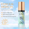 Tri-colour Face Makeup Primer Cream SPF50+ PA+++, conceals defects, improves skin tone, waterproof, sweat-proof.