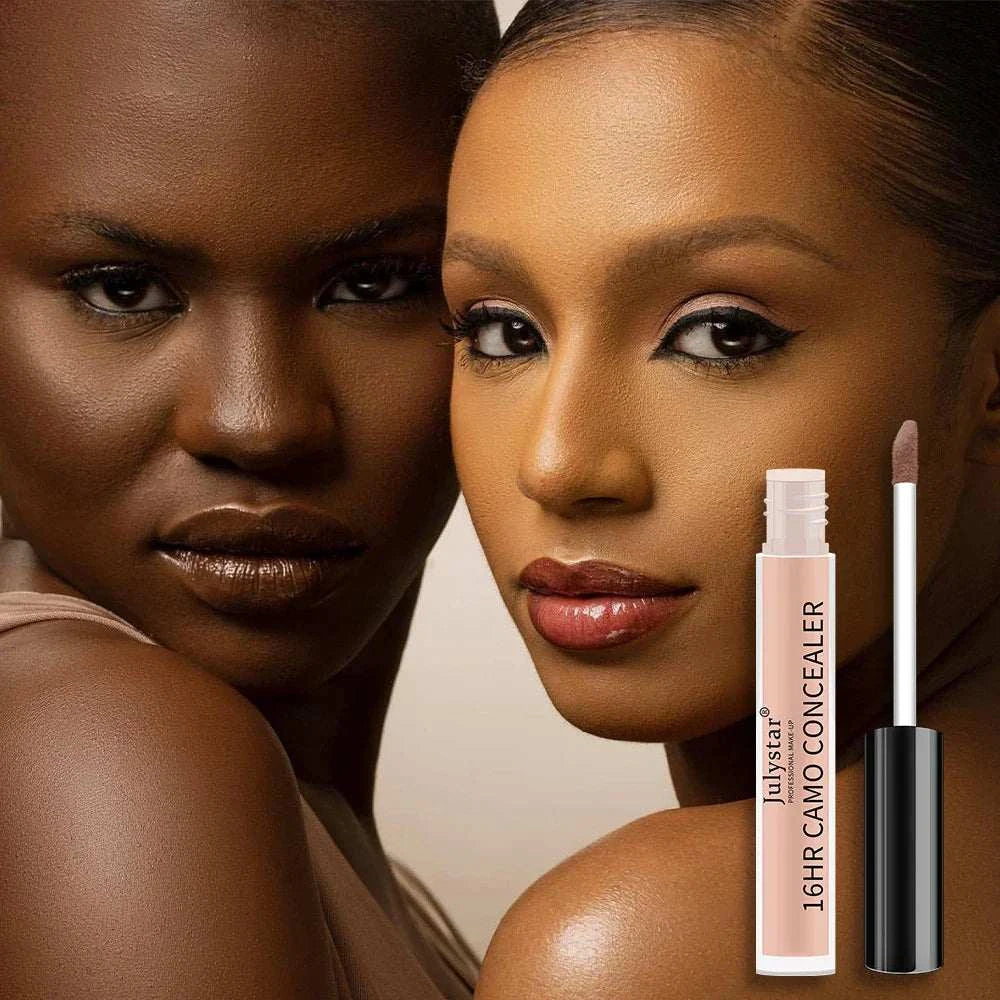 6-color full coverage concealer for dark circles and blemishes, suitable for all skin tones.