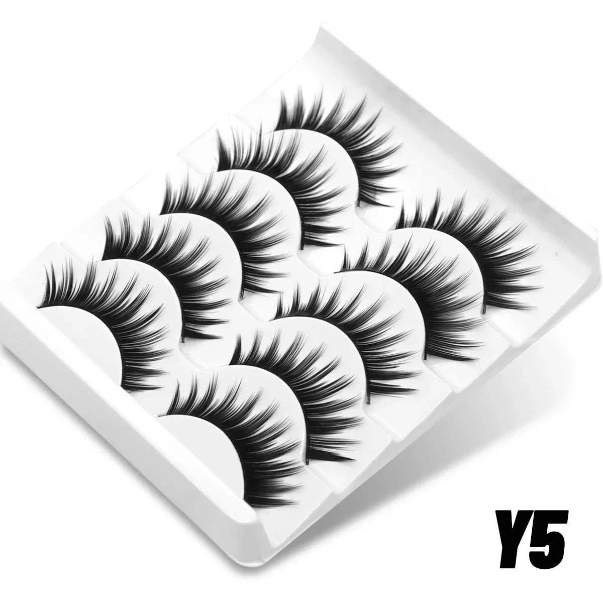 Mermaid Shop Half Lashes 5/7/10 Pairs Half Lashes Soft Natural Cat Eye Lashes Makeup Tool Fake Eyelashes Extension Fluffy Faux Cils - vividbella