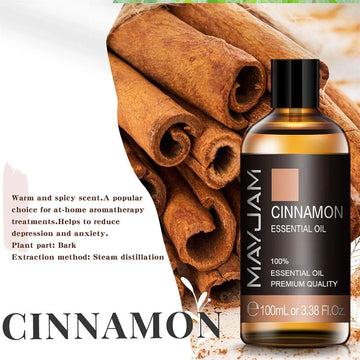 MAYJAM 100ML Pure Aroma Essential Oils Cinnamon Rosemary Cedarwood Lemongrass Tea Tree Massage Humidifier - vividbella