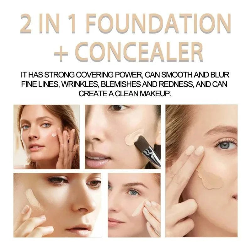 Cosmetics Concealer Foundation Cream, full coverage for blemishes, dark spots, and tattoos; moisturizing, long-lasting, and easy to apply.