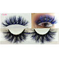 7 pairs of colorful volume fake eyelashes with mink material for glamorous looks.