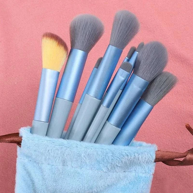 13-piece makeup brushes set for flawless beauty application, featuring versatile tools for foundation, blush, powder, and eyeshadow.