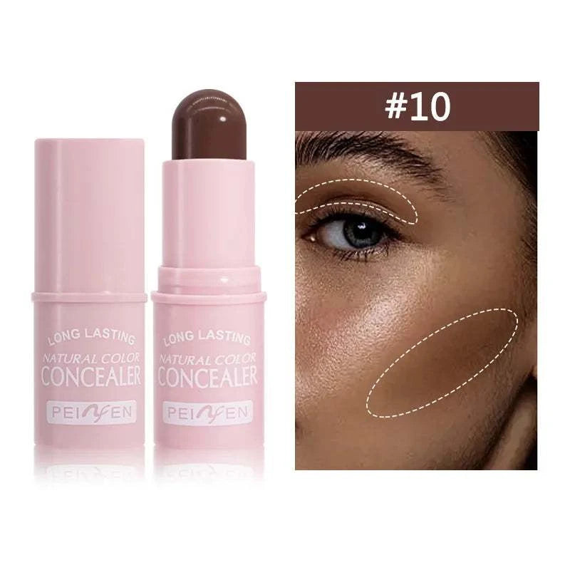 QIBEST Cream Contour Stick in elegant, portable design, suitable for all skin types, 7.2g cream formulation.