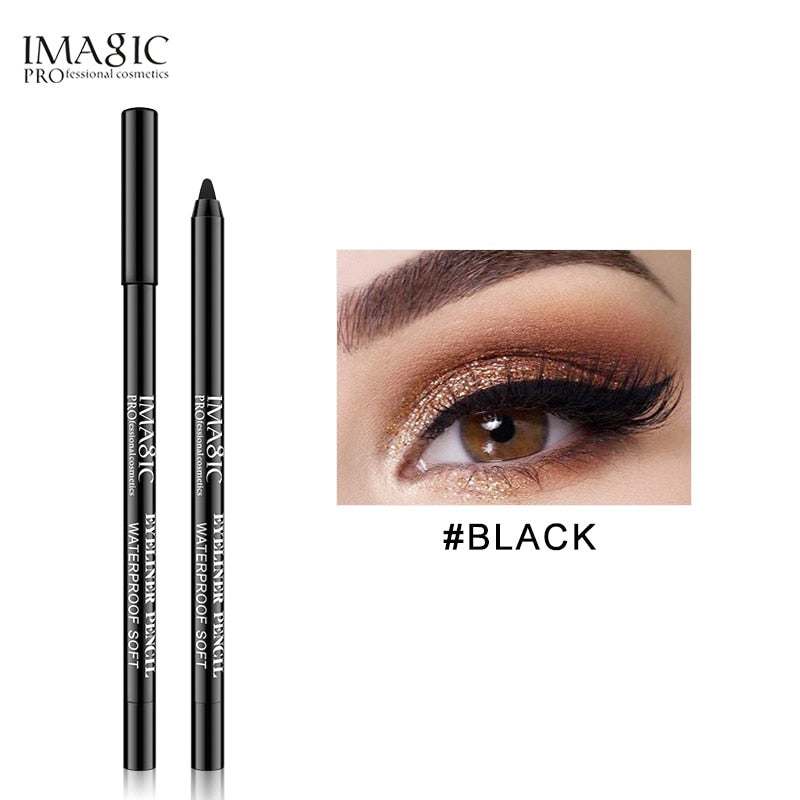 IMAGIC Eyeliner Pen Waterproof 1pcs Black Makeup Beauty Cosmetic Tool+1pcs Pencil sharpener - vividbella