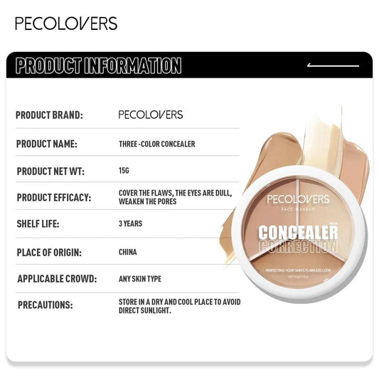 Triple-Finish Concealer Cream for smooth, radiant skin; perfect for highlighting and contouring all skin tones.