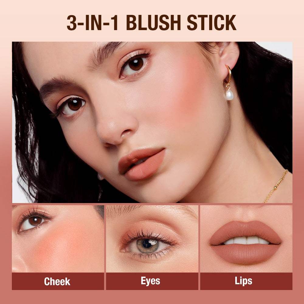 Lip Tint Buildable Waterproof Multi Stick Makeup 3-in-1-Vividbella