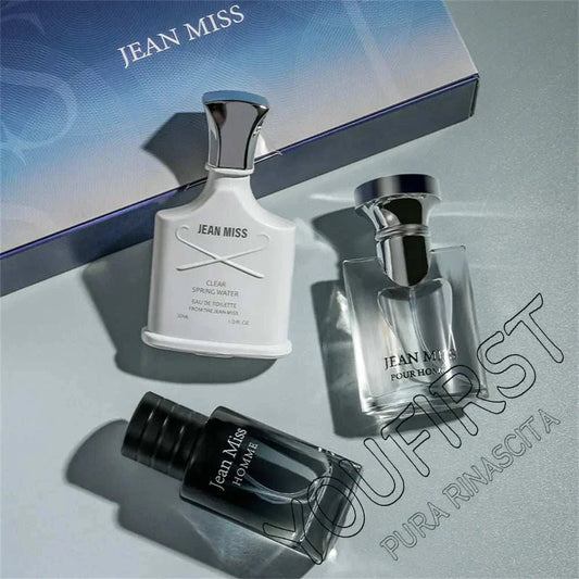 Luxury 90ml perfume men gift box set with 3 colognes from Jean Miss.