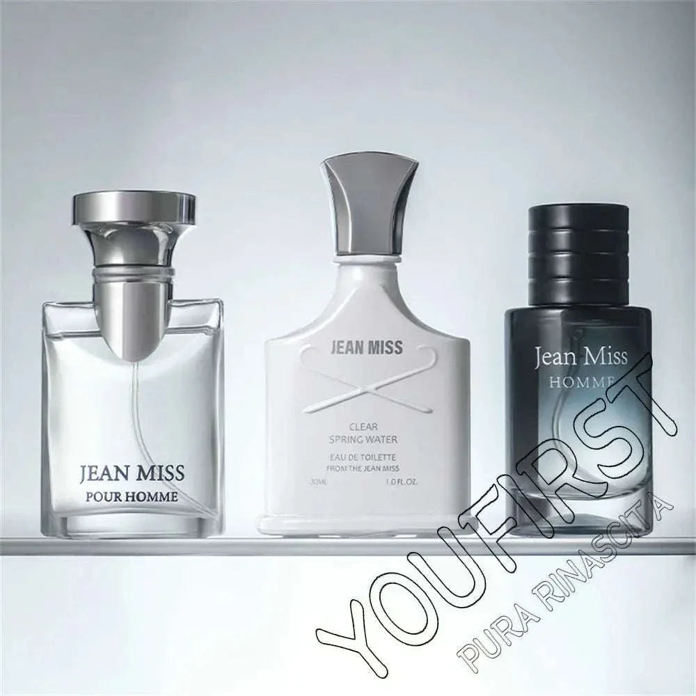 Luxury 90ml perfume men gift box set with 3 colognes from Jean Miss.