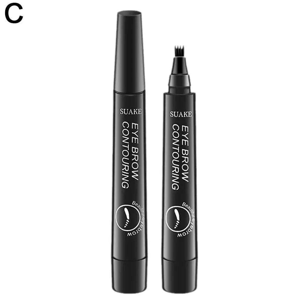 Waterproof microblading eyebrow pen set with fine-tipped applicator for precise brow contouring.