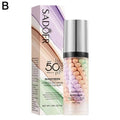 Face Makeup Primer Tri-colour Cream SPF50+ PA+++ with color correction and sunscreen benefits.