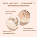 Triple-Finish Concealer Cream for smooth, radiant skin; perfect for highlighting and contouring all skin tones.