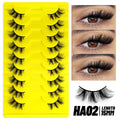 Mermaid Shop Half Lashes 5/7/10 Pairs Half Lashes Soft Natural Cat Eye Lashes Makeup Tool Fake Eyelashes Extension Fluffy Faux Cils - vividbella