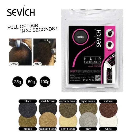 Sevich Hair Building Fibers Powder Spray Keratin for Thicker Hair and Anti Hair Loss.