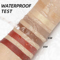 QIBEST Cream Contour Stick waterproof test on skin with different shade swatches.