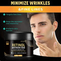 Men's retinol face moisturizer with anti-wrinkle and pore-shrinking features.